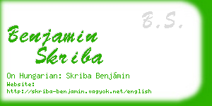 benjamin skriba business card